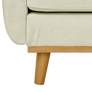 English Elm 74" Wide Upholstered Tufted Sofa Beige Microfiber — Plush Seating, Tufted Elegance & Durable Wooden Base B343P315747