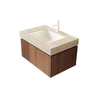 English Elm 30" Muri White Oak Plywood Vanity Cabinet Soft Close Doors Scandinavian Bathroom W2615P357182