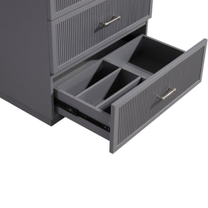 English Elm HK2305-30-WH 24" Floating Bathroom Vanity with Wall-Mount Design, Space-Saving Modern Sink Cabinet Grey W1550P168214