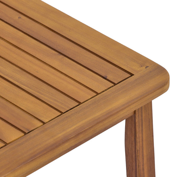 English Elm 2-pieces Outdoor Acacia Wood Loveseat and Coffee Table Set with Water-resistant Cushions N768P382499T