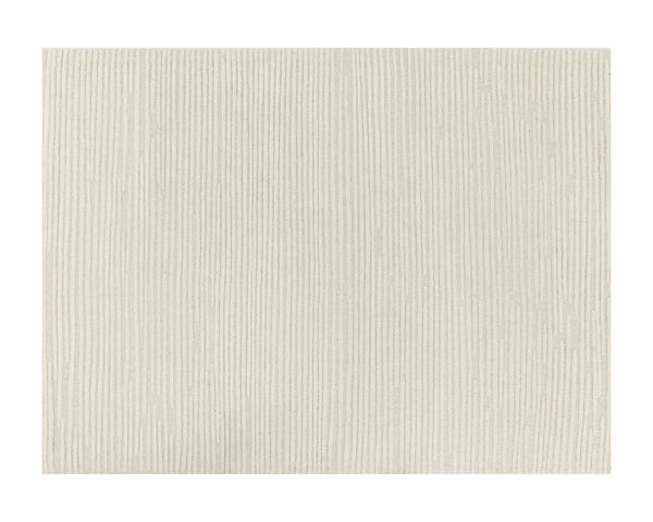 Sunpan Deva Hand-Woven Wool Rug - Artisan Crafted in Elegant Ivory and Beige, Unique Texture & Softness Ivory