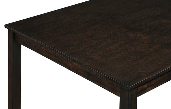 English Elm 5pc Rich Dark Wood Finish Square Dining Set with Ladder-Back Chairs, Compact 36" Table for Nooks B011P375960