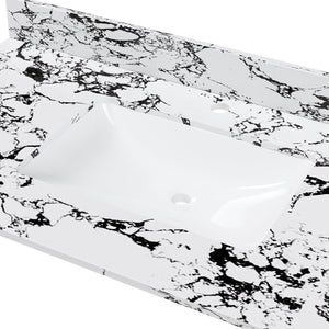 English Elm 43"X22" Bathroom Vanity Top With Undermount Sink & Backsplash In Panda White - Durable & Stylish! W509P362107