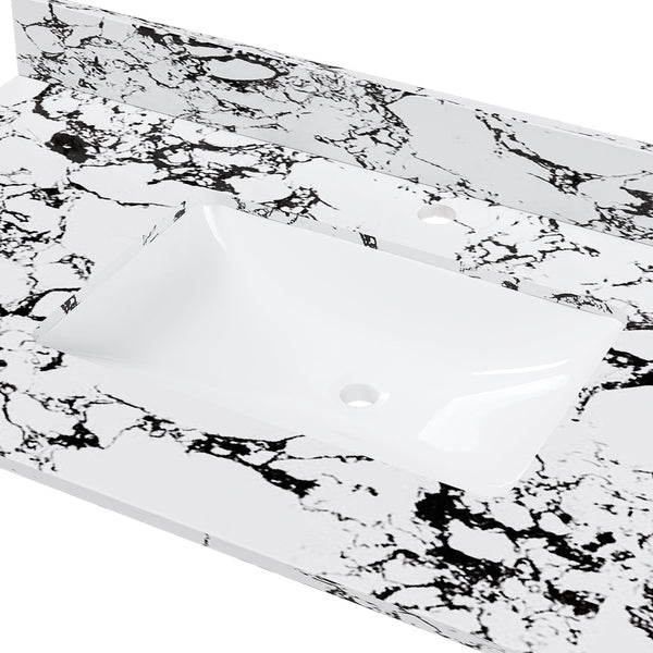 English Elm 43"X22" Bathroom Vanity Top With Undermount Sink & Backsplash In Panda White - Durable & Stylish! W509P362107