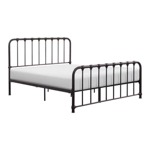 English Elm Metal Bed Bethany Queen Platform with Curved Headboard and Timeless Accent Joints for Stylish Rooms Bronze 67.75 L x 38.25 W x 4.5 H B011P265601
