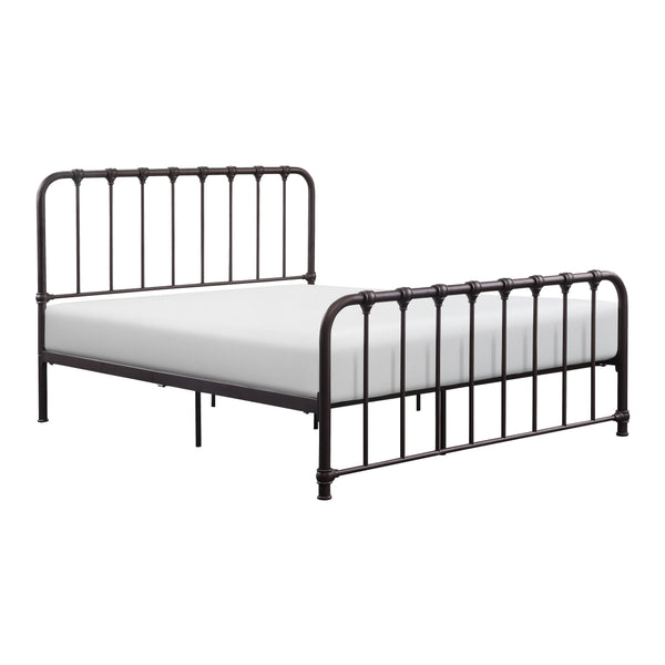 English Elm Metal Bed Bethany Queen Platform with Curved Headboard and Timeless Accent Joints for Stylish Rooms Bronze 67.75 L x 38.25 W x 4.5 H B011P265601