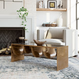 Reed Coffee Table Brass & Black 109842 Zuo Modern