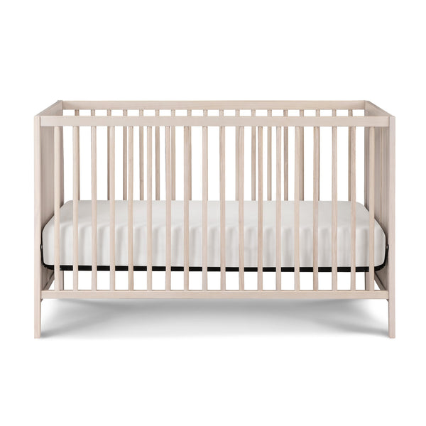 English Elm Pixie Finn 3-in-1 Crib Washed Natural — Convertible Daybed/Toddler Bed, Solid Wood, 3 Heights, Low Profile B022P204875