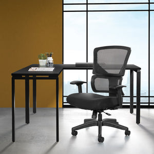 OSP Home Furnishings Vertical Matrix Manager Chair with Ergonomic Lumbar Support and Breathable Fabric Seat 639-F3T1N48P