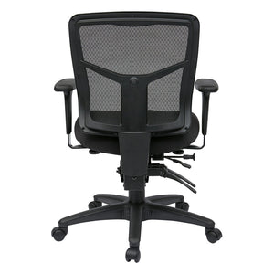 OSP Home Furnishings Progrid® Mid Back Ergonomic Mesh Office Chair with Lumbar Support and Pneumatic Lift 92893-30