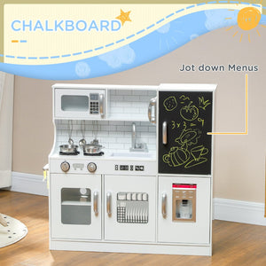 English Elm Qaba Pretend Play Kitchen Set for Kids with Chalkboard Ice Maker and 5 Accessories W2225P249826