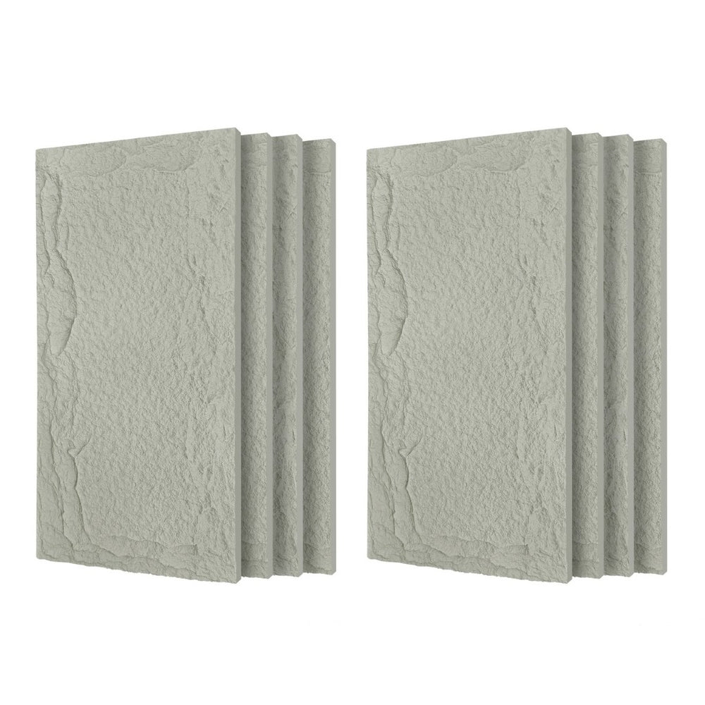 English Elm 3d Faux Stone Pu Wainscoting Panels Lightweight Waterproof Interior Accent Wall Set Light Gray W347P478067