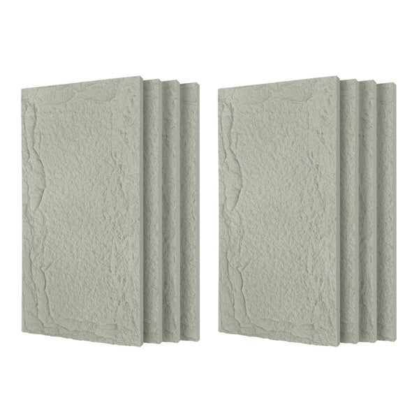 English Elm 3d Faux Stone Pu Wainscoting Panels Lightweight Waterproof Interior Accent Wall Set Light Gray W347P478067