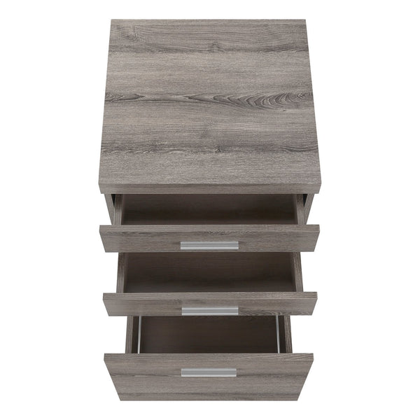 English Elm File Cabinet Mobile Rolling Storage with Smooth Glaze, Locking Casters & Legal Letter Drawers—Contemporary Appeal taupe 26 L x 21 W x 9 H B2710P219596
