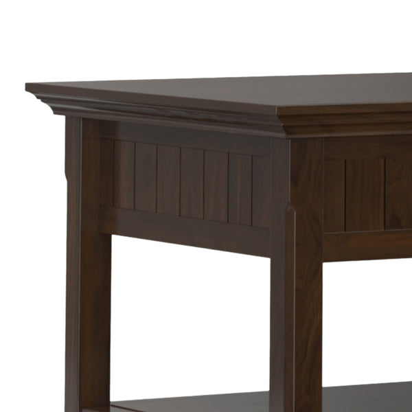 English Elm Acadian Handcrafted Lift Top Coffee Table with Storage - Brunette Brown Solid Wood, Transitional Elegance B136P203460