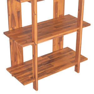 English Elm Christopher Knight Home® - 4-Tier Acacia Wood Bookcase with Anti-Tip Kit, Heavy-Duty Open Shelves Holds 120 lbs Each, Sleek Storage Solution Teak N758P294084T