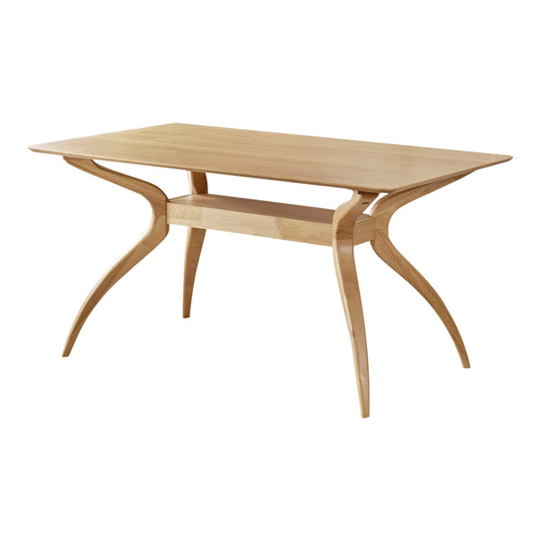 English Elm Christopher Knight Home® - 58905.00 Mid-Century Dining Table with Curved Spider Leg Base, Durable Rubberwood, 59" W Elegance Natural N771P257283K