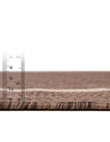 Unique Loom Outdoor Border Soft Border Machine Made Border Rug Brown, Ivory/Gray 13' 0" x 13' 0"