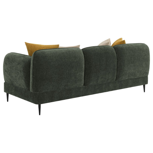 English Elm Repley Chenille Sofa and Loveseat Set with Sculptural Arms for Modern Living Rooms B062S01816