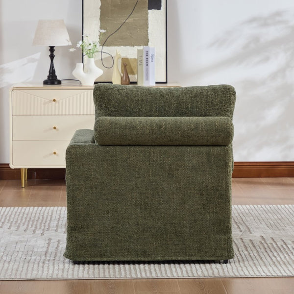 English Elm 31.69" Chenille Modular Sofa Bed with Pocketed Springs and Metal Legs for Apartments W3189P438360