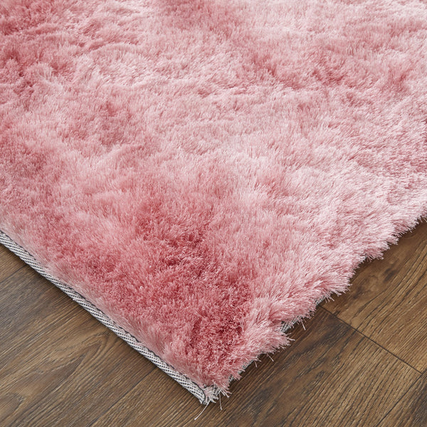 Feizy Rugs 4944550f Indochine Plush Hand-tufted Polyester Shag Rug - Luxurious High Pile For Contemporary Spaces Pink Polyester 4944550fpnk000e04