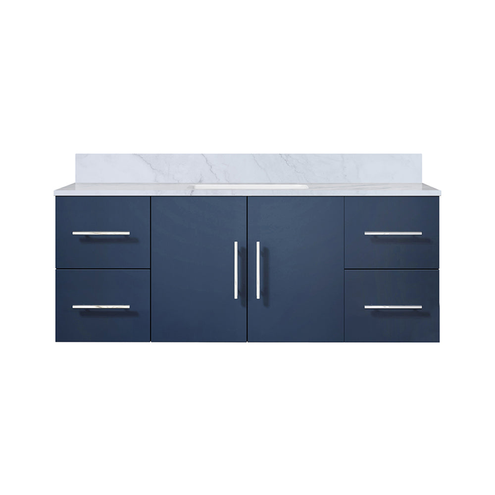 English Elm Navy 48" Bath Vanity with Carrara Marble Top — Solid Wood, Soft-Close Drawers & Spacious Storage B2731P258486