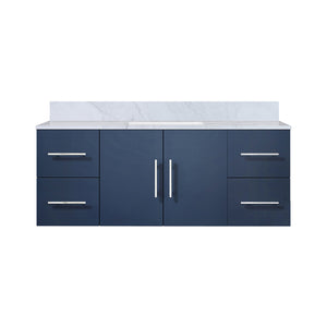 English Elm Navy 48" Bath Vanity with Carrara Marble Top — Solid Wood, Soft-Close Drawers & Spacious Storage B2731P258486