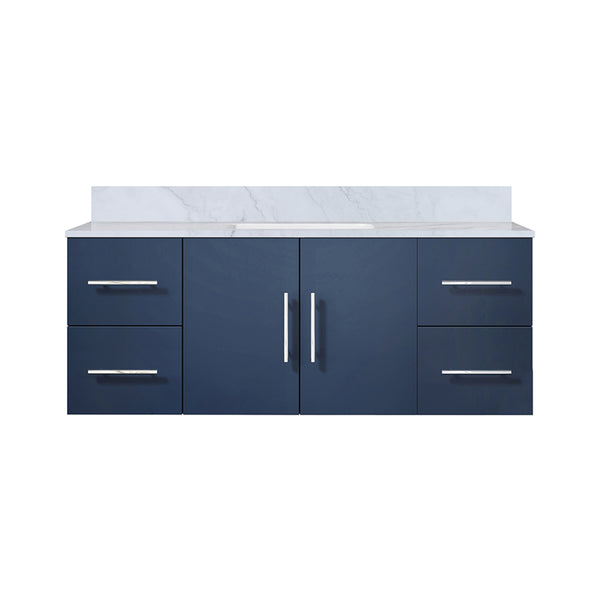 English Elm Navy 48" Bath Vanity with Carrara Marble Top — Solid Wood, Soft-Close Drawers & Spacious Storage B2731P258486