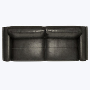 English Elm Wallace & Bay - Charcoal Transitional Leather Sofa in Dark Gray Fabric — 84" Wide, Easy-Care, Stylish Comfort for Living Rooms B361P384433