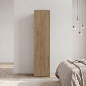 English Elm Kotlik Slim Dark Walnut Wardrobe with Four Shelves for Bedroom or Entryway B097P480459