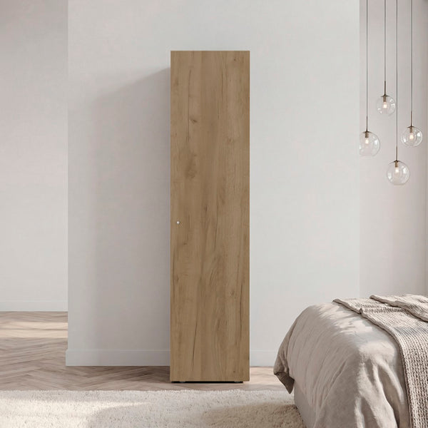 English Elm Kotlik Slim Dark Walnut Wardrobe with Four Shelves for Bedroom or Entryway B097P480459