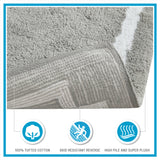 Madison Park Evan Transitional Cotton Tufted Bath Rug 24x72 MP72-3613 Seafoam