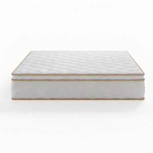 English Elm Queen Hybrid Mattress Euro Top Gel Foam Pocketed Coils Medium Firm 12 Inch Profile B372P396154