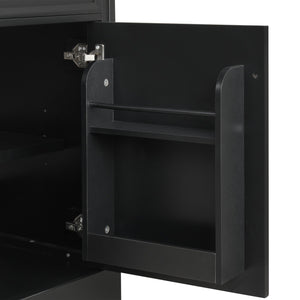 English Elm 20" Modern Bathroom Vanity With Soft-Close Door, Adjustable Shelf, Ceramic Sink, Compact Storage Solution N725P351848B