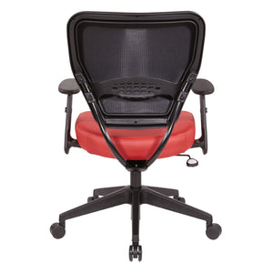 OSP Home Furnishings Silver Ion Antimicrobial Ergonomic Office Chair with Lumbar Support and Adjustable Arms Lipstick 5500D-R100