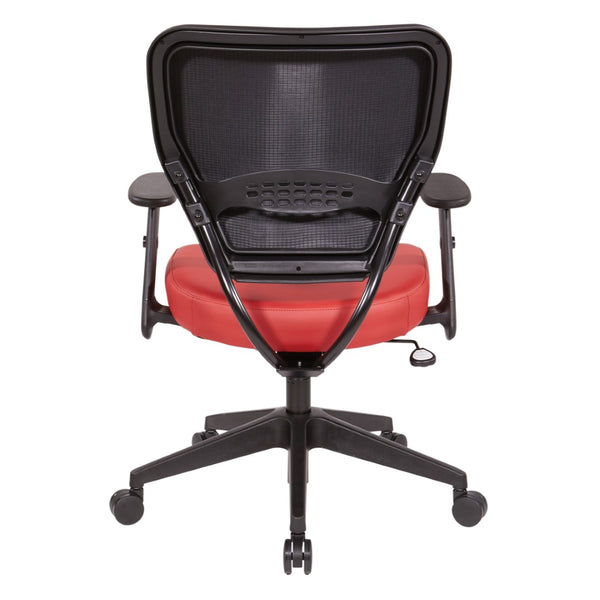 OSP Home Furnishings Silver Ion Antimicrobial Ergonomic Office Chair with Lumbar Support and Adjustable Arms Lipstick 5500D-R100