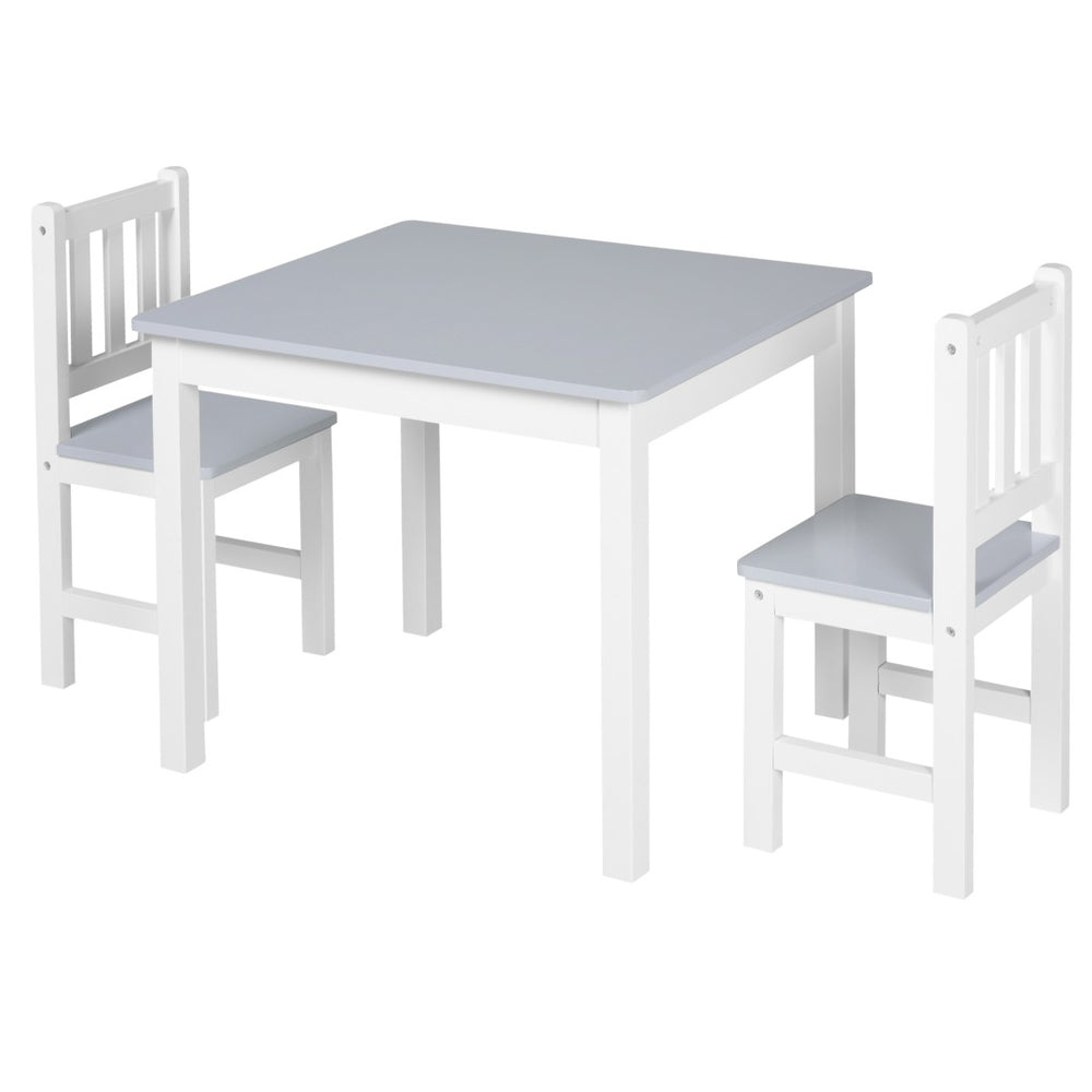 English Elm Qaba Kids 3-Piece Wooden Table And Chair Set For Arts, Crafts & Mealtime - Ideal For Toddlers 3+ W2225P217326-GIGA