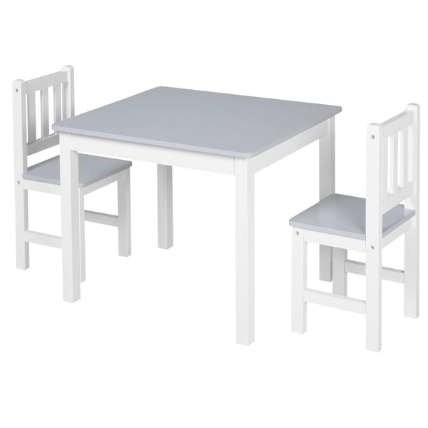 English Elm Qaba Kids 3-Piece Wooden Table And Chair Set For Arts, Crafts & Mealtime - Ideal For Toddlers 3+ W2225P217326-GIGA