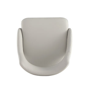 English Elm Tremont Metal Vegan Leather Dining Chair - Modern Stone Gray Comfort For Stylish Spaces & Easy Care B365P397720-GIGA