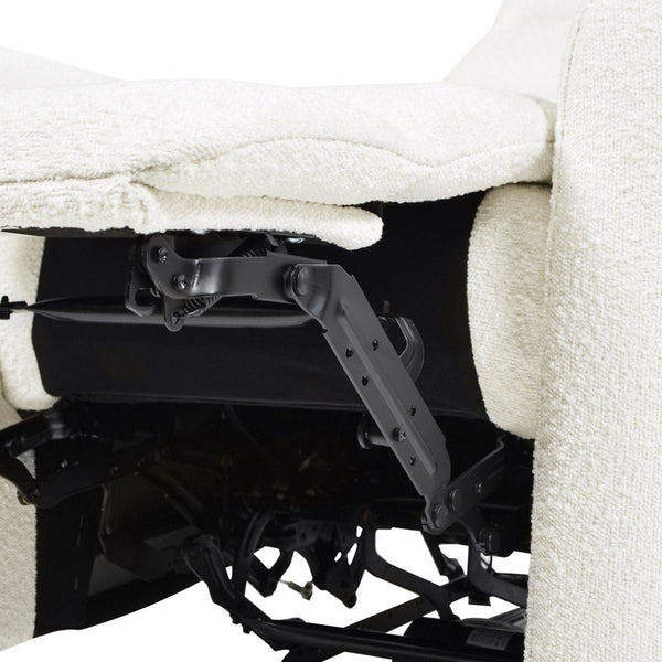 English Elm Jennifer Taylor Home - Bloomy Plush Power Recliner Chair in Chiffon White Bouclé — High-Back, Sherpa Comfort, USB-Nap Friendly B2719P238500