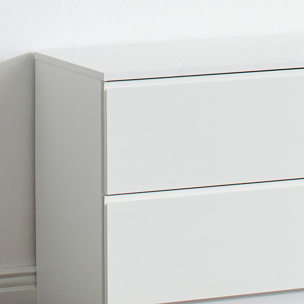 English Elm Devi White Wood Closet System - Durable Melamine Construction, Clean Modern Finish, Easy Assembly, Ample Storage Space B040P311951