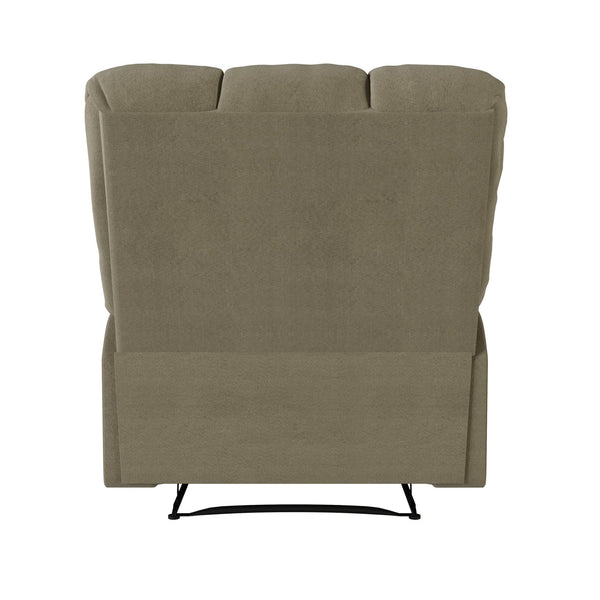 English Elm The Granada Recliner cozy microfiber recliner with ultra-padded arms, full chaise pad, stain-resistant comfort Gray,Sage B127P252333