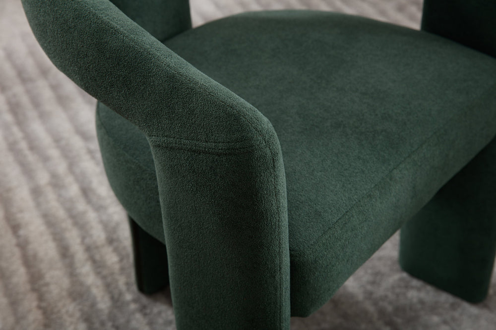 English Elm Dining Ergonomic Wood Dining Chairs Set of 2 with Lumbar Support, Fatigue Relief and Improved Circulation Green W2100P198193