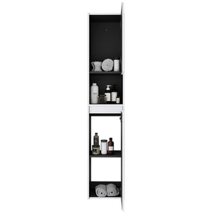 English Elm 12" Bathroom Side Cabinet - Wall-Mounted, Soft-Close Doors, Space-Saving Design For Modern Homes W999S00282