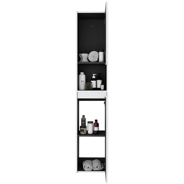English Elm 12" Bathroom Side Cabinet - Wall-Mounted, Soft-Close Doors, Space-Saving Design For Modern Homes W999S00282