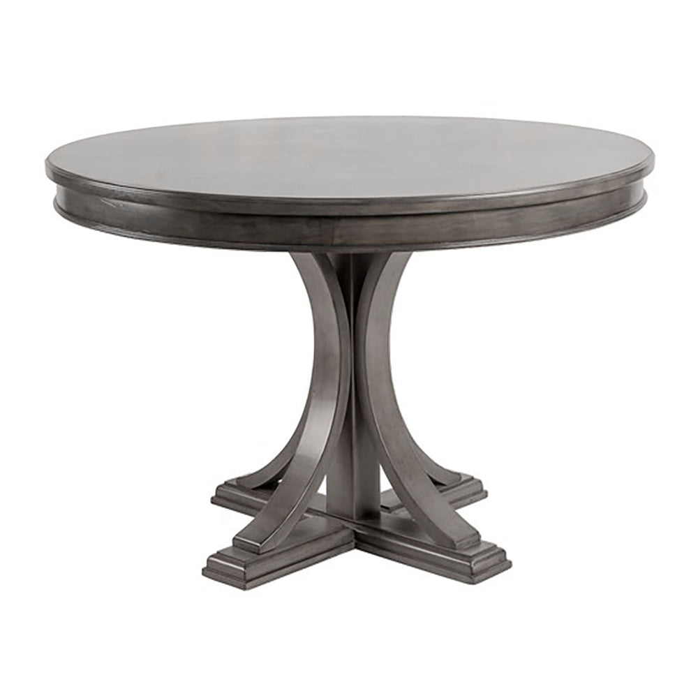 JLA Home Madison Park Signature - Round Dining Table — Distressed Grey 48" Diameter, Conversation-Friendly Design, Durable Everyday Style MPS121-0113