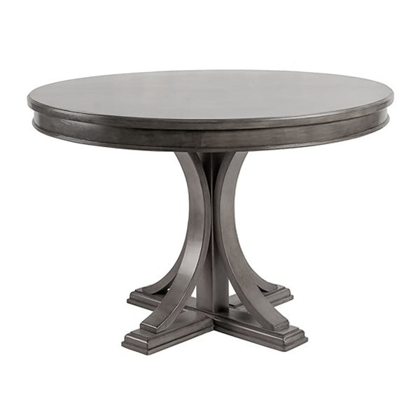 JLA Home Madison Park Signature - Round Dining Table — Distressed Grey 48" Diameter, Conversation-Friendly Design, Durable Everyday Style MPS121-0113