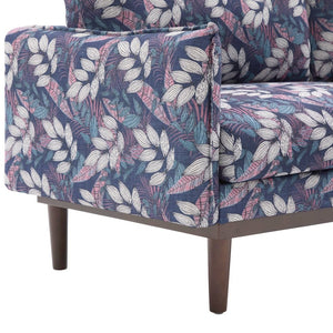 English Elm Modern Chenille Loveseat with Pocket Spring Cushions and Rubberwood Legs for Living Room Blue N763P347228C
