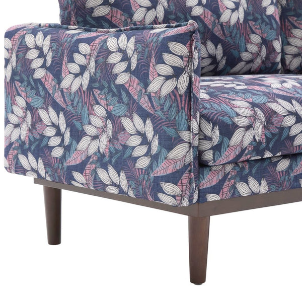 English Elm Modern Chenille Loveseat with Pocket Spring Cushions and Rubberwood Legs for Living Room Blue N763P347228C