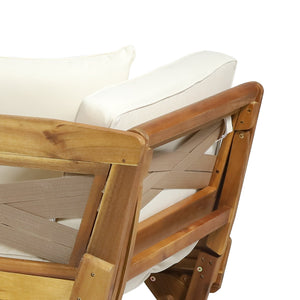 English Elm Christopher Knight Home® - Expandable Outdoor Daybed With Cushions - Acacia Wood Patio Sofa, Adjustable Armrests & Stylish Design 69489.00BGE